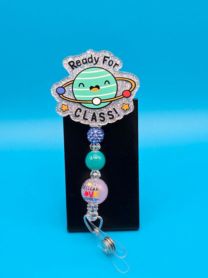 Ready for Class, Acrylic Badge Reel