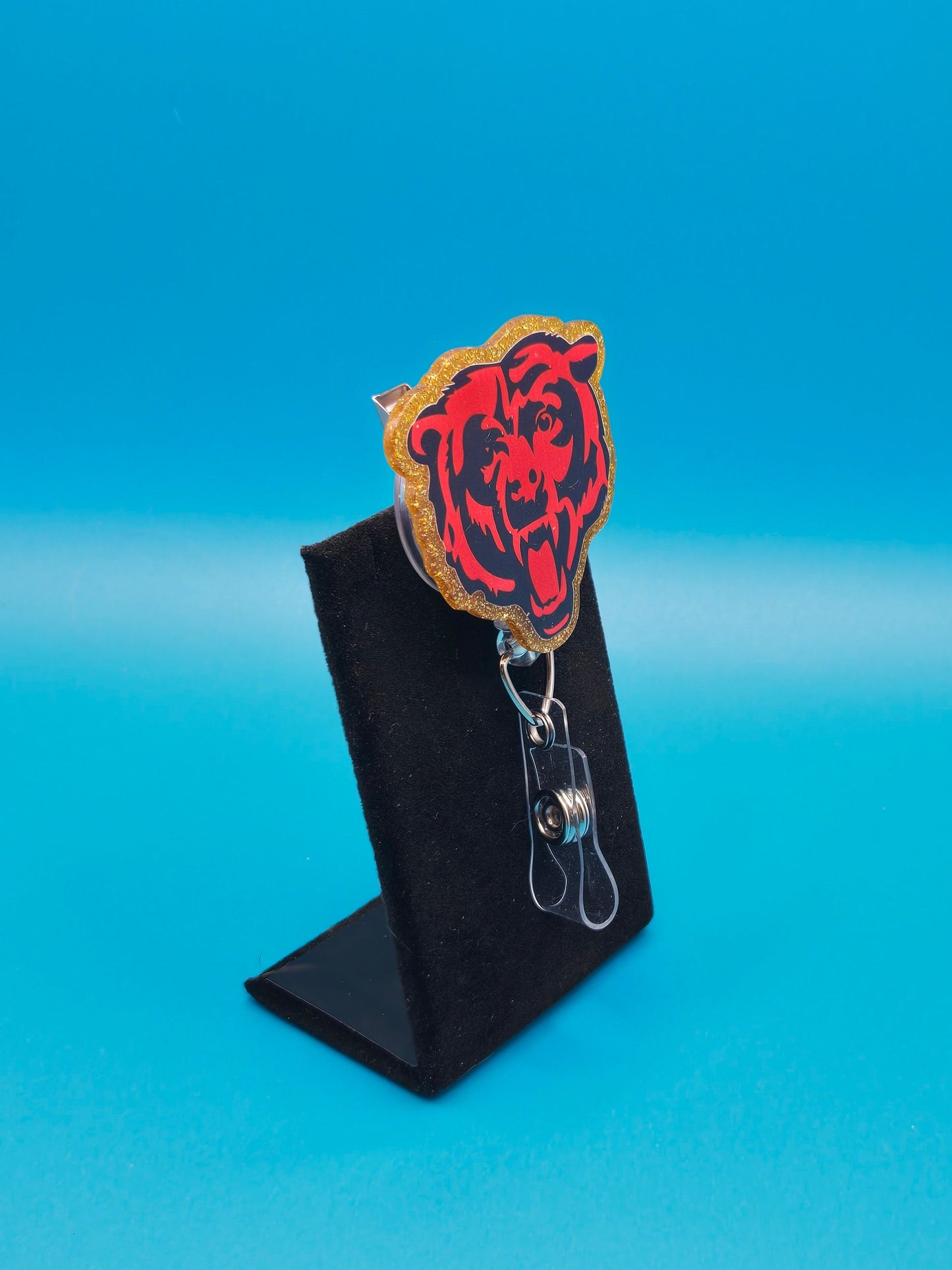 Sports Themed Football Acrylic Badge Reel