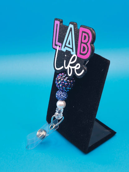 Lab Life Acrylic Badge Reel