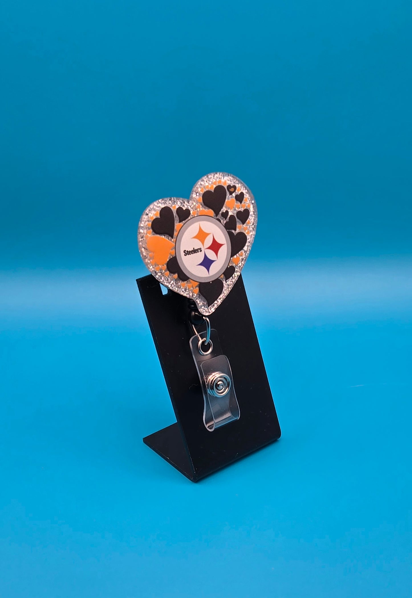 Heart Sports Acrylic Badge Reel