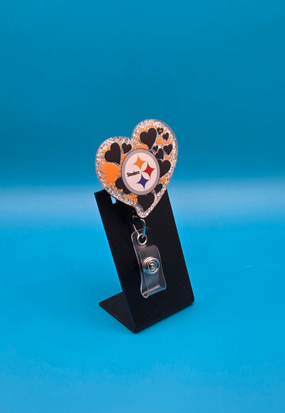 Heart Sports Acrylic Badge Reel