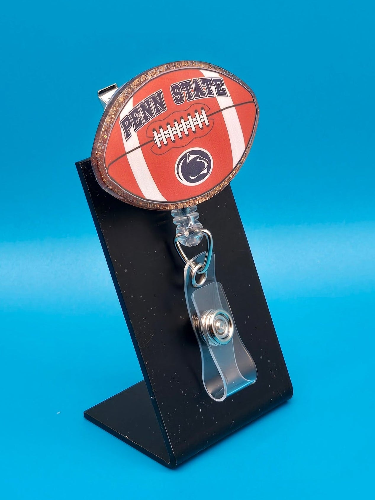 Sports Themed Football Acrylic Badge Reel