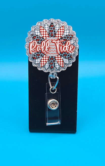 Sports Themed Football Acrylic Badge Reel