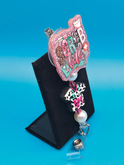 Scrub Life Acrylic Badge Reel