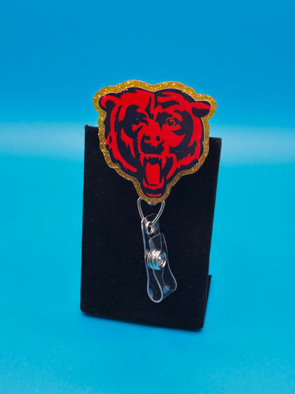 Sports Themed Football Acrylic Badge Reel