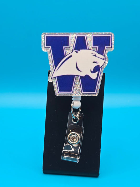 Sports Themed Football Acrylic Badge Reel