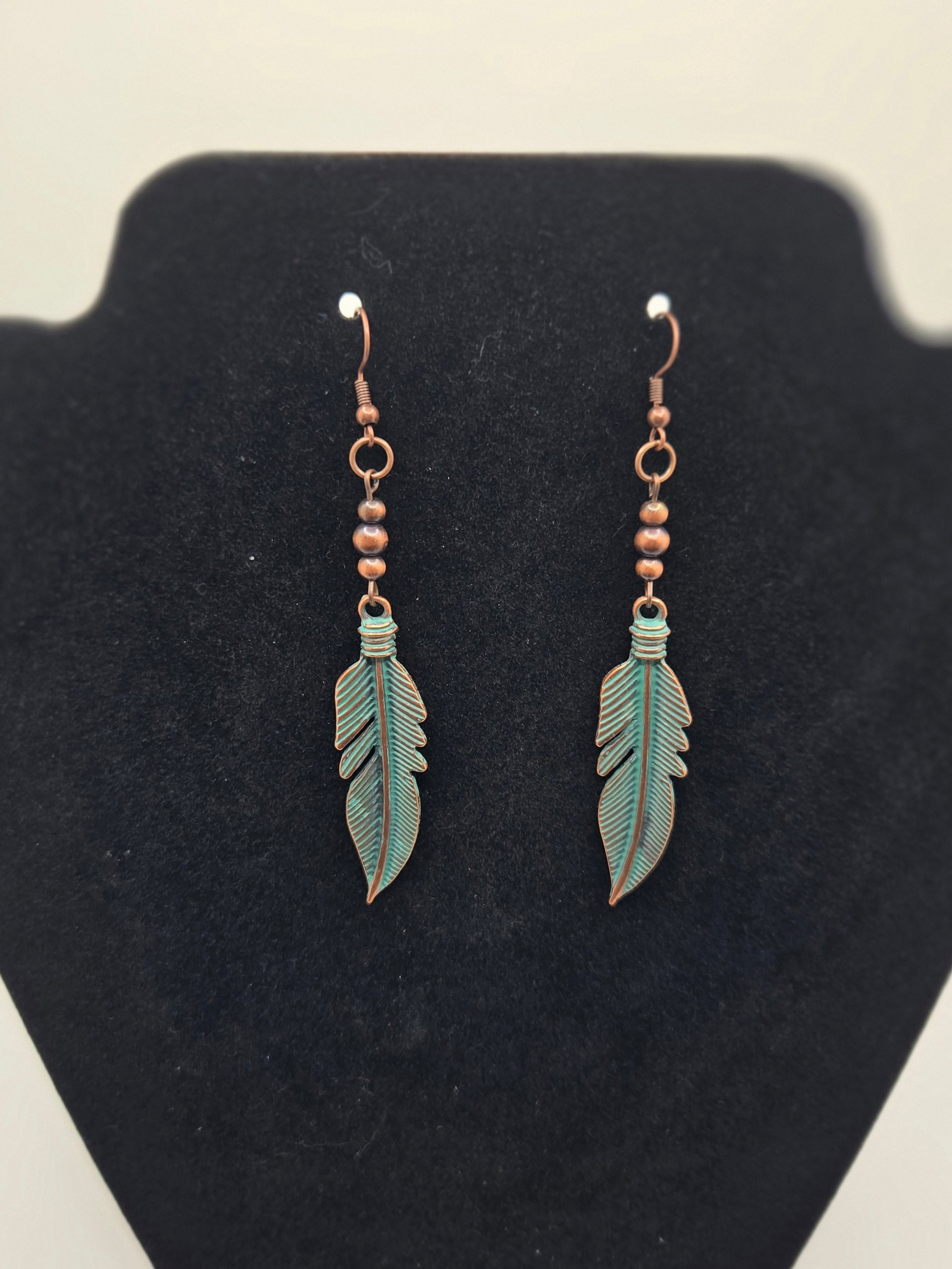 Beautiful Metal Feather Earrings