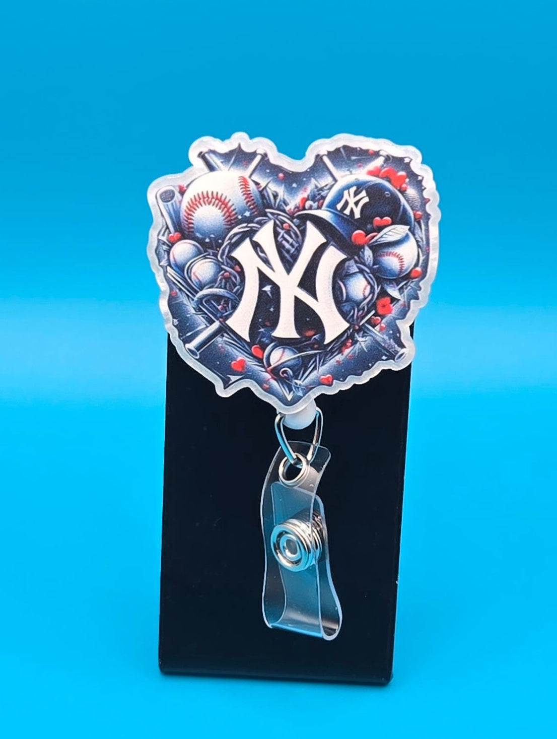 Sports Themed Baseball Acrylic Badge Reel