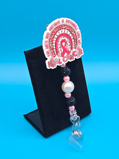 Heal Cancer Acrylic Badge Reel