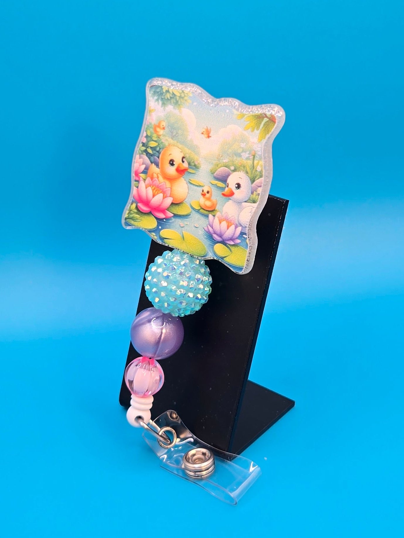 Spring Ducks Acrylic Badge Reel