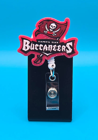 Sports Themed Football Acrylic Badge Reel
