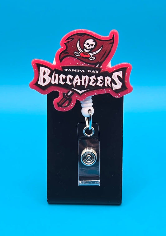 Sports Themed Football Acrylic Badge Reel