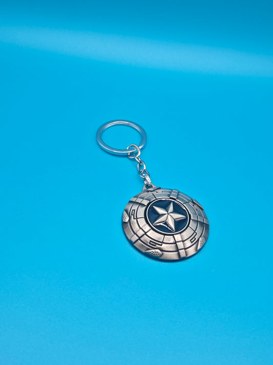 Zinc Alloy Keychain with Rotating Shield