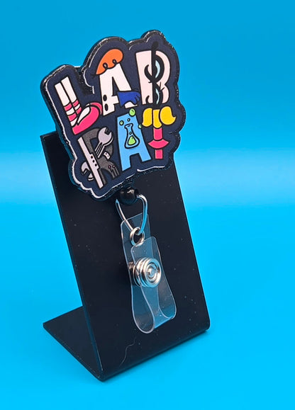 Lab Rat Acrylic Badge Reel
