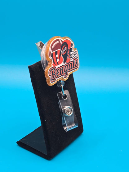 Sports Themed Football Acrylic Badge Reel