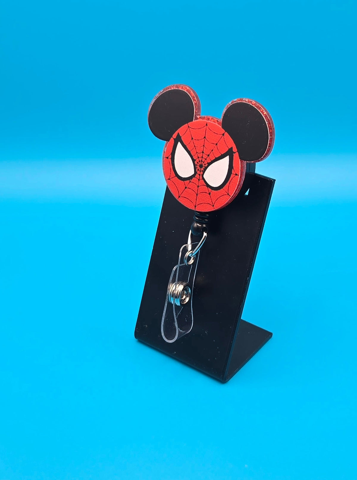 Comic Mouse Profile Acrylic Badge Reel