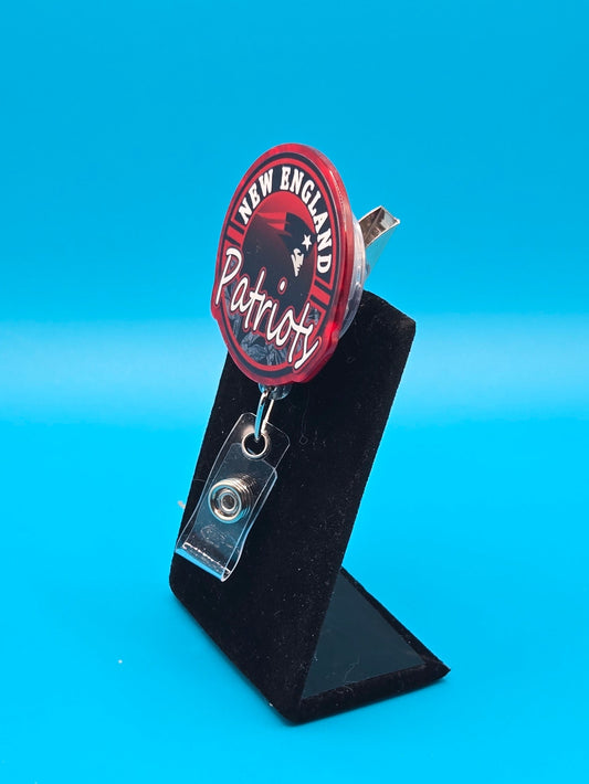 Sports Themed Football Acrylic Badge Reel