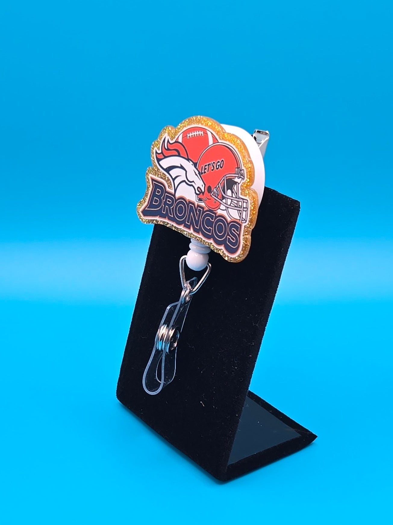 Sports Themed Football Acrylic Badge Reel