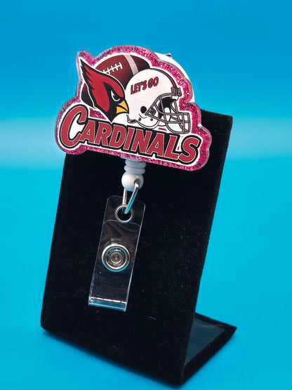 Sports Themed Football Acrylic Badge Reel