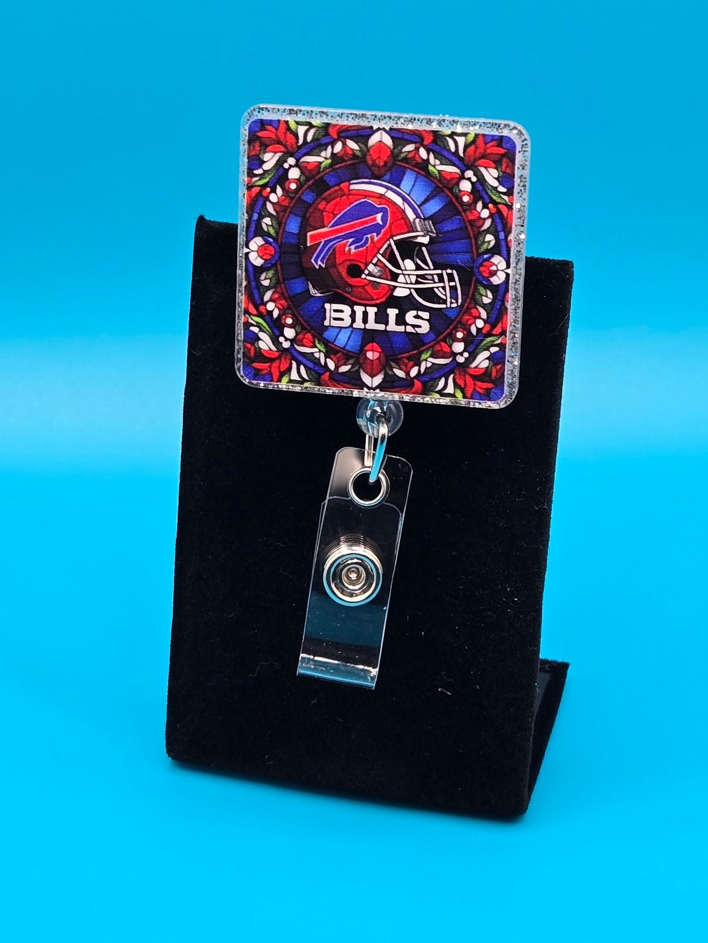 Sports Themed Football Acrylic Badge Reel