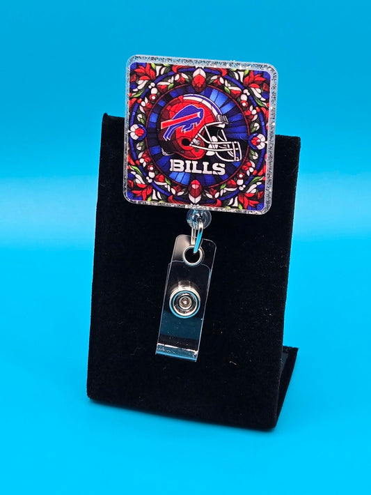 Sports Themed Football Acrylic Badge Reel