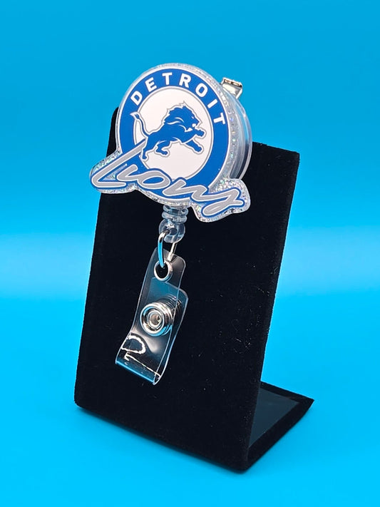 Sports Themed Football Acrylic Badge Reel