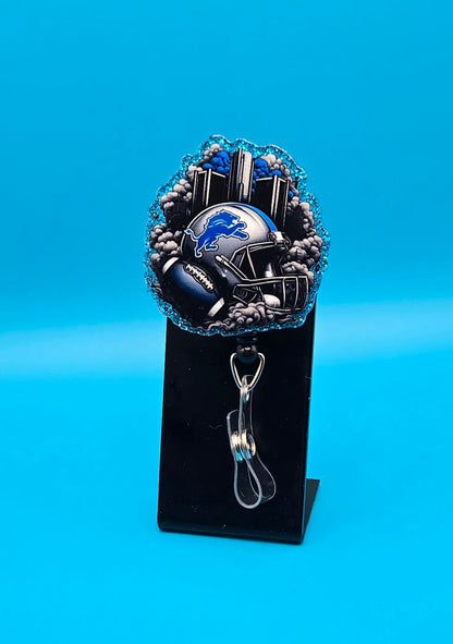 Sports Football Acrylic Badge Reel