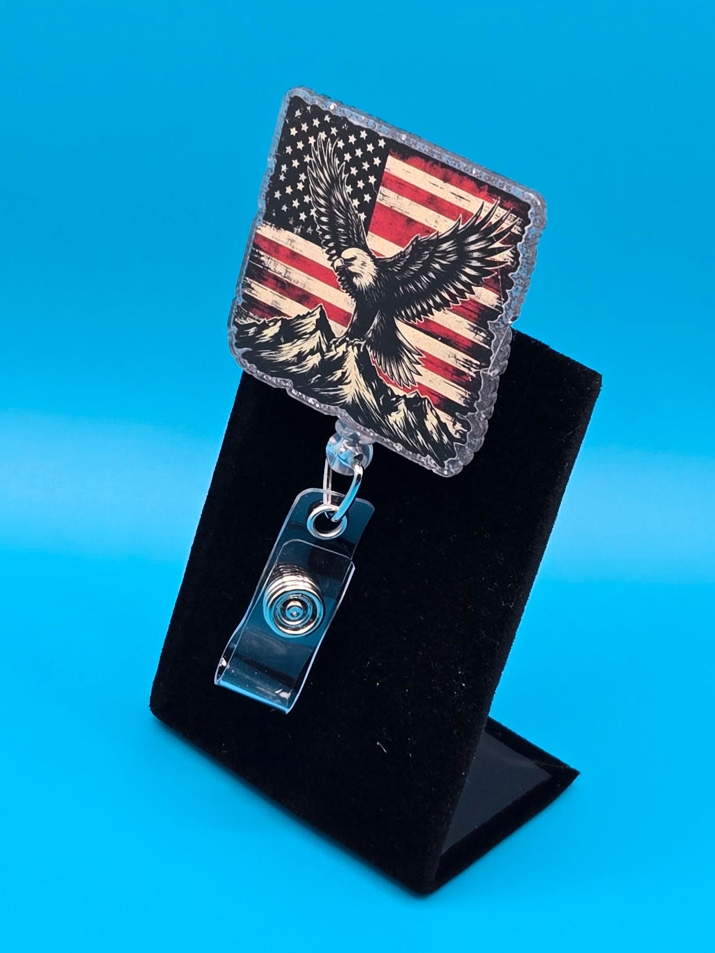Patriotic Acrylic Badge Reel
