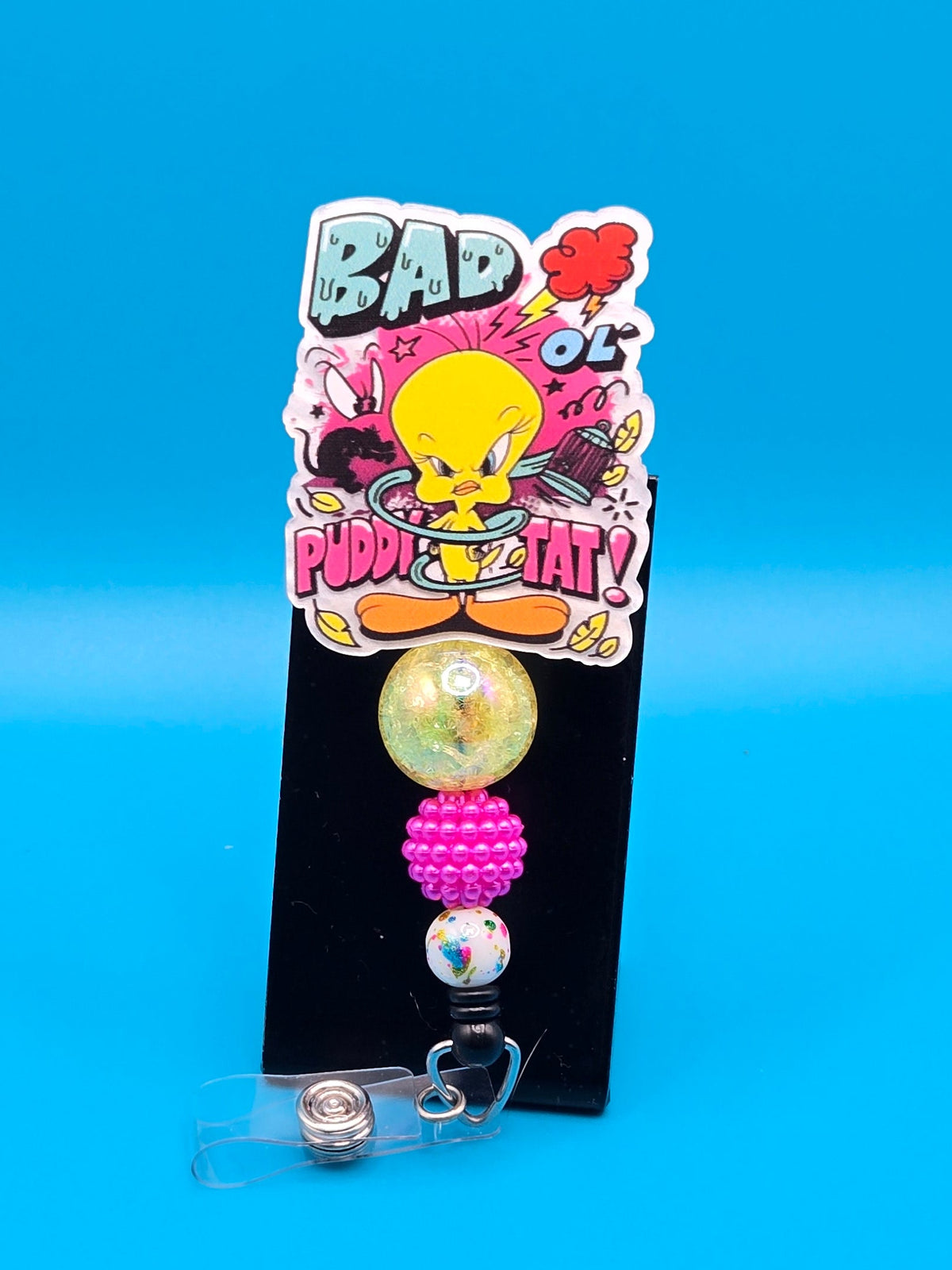 80's Cartoon Acrylic Badge Reel
