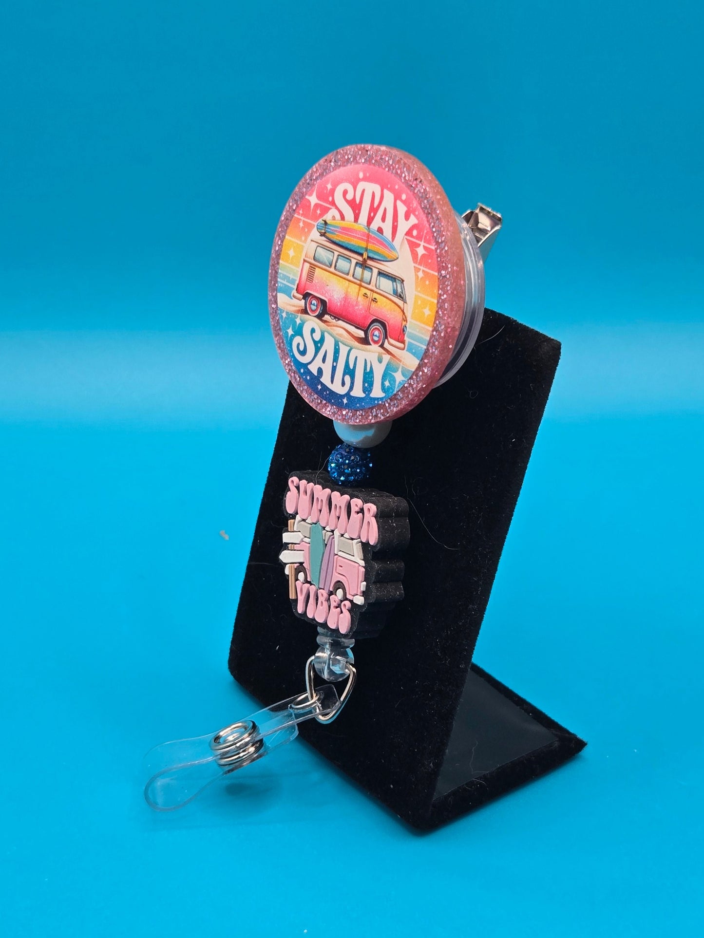 Stay Salty Acrylic Badge Reel