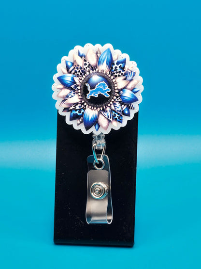 Sports Themed Football Acrylic Badge Reel