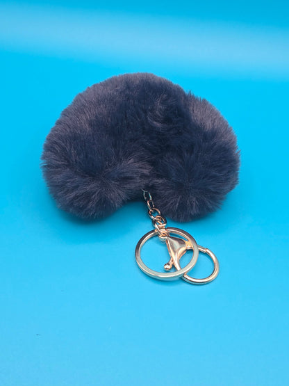 Fuzzy Plush Heart Keychain