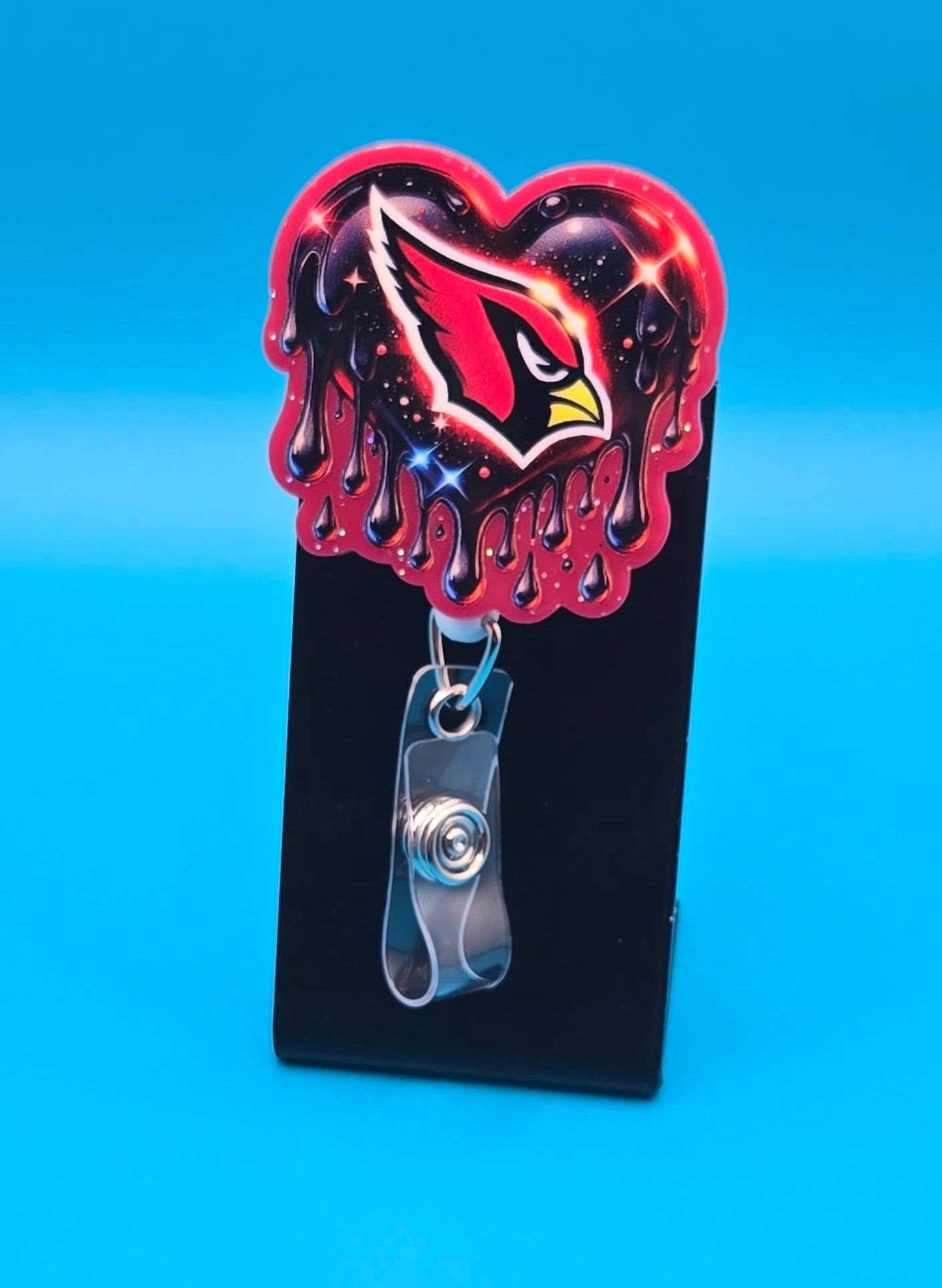 Sports Themed Football Acrylic Badge Reel