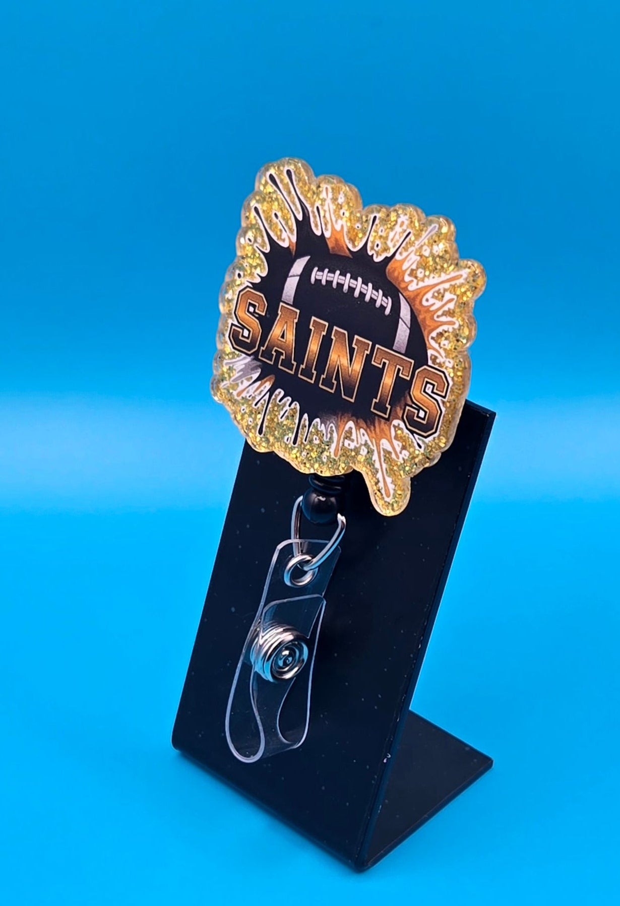 Sports Themed Football Acrylic Badge Reel