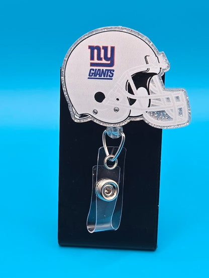 Sports Themed Football Helmet Acrylic Badge Reel