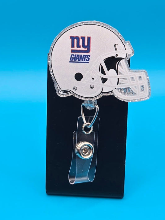 Sports Themed Football Helmet Acrylic Badge Reel