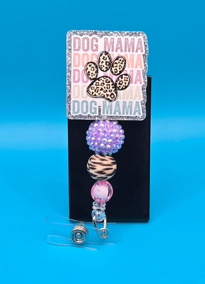 Dog Mama Acrylic Badge Reel