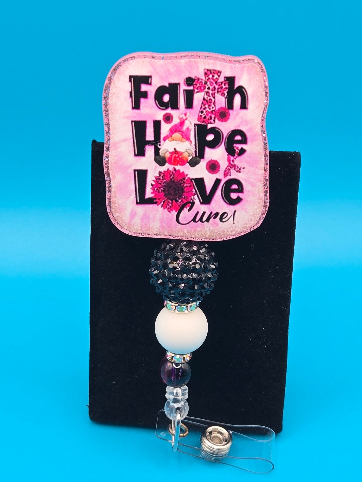 Faith, Hope, Love Acrylic Badge Reel