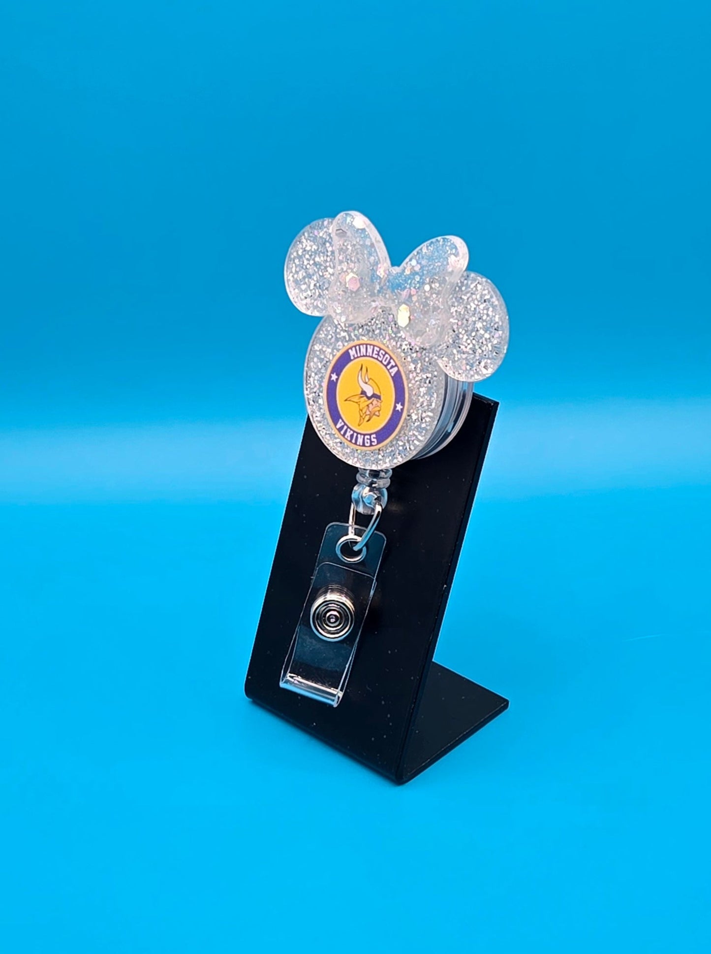 Sports Mouse Profile Acrylic Badge Reel