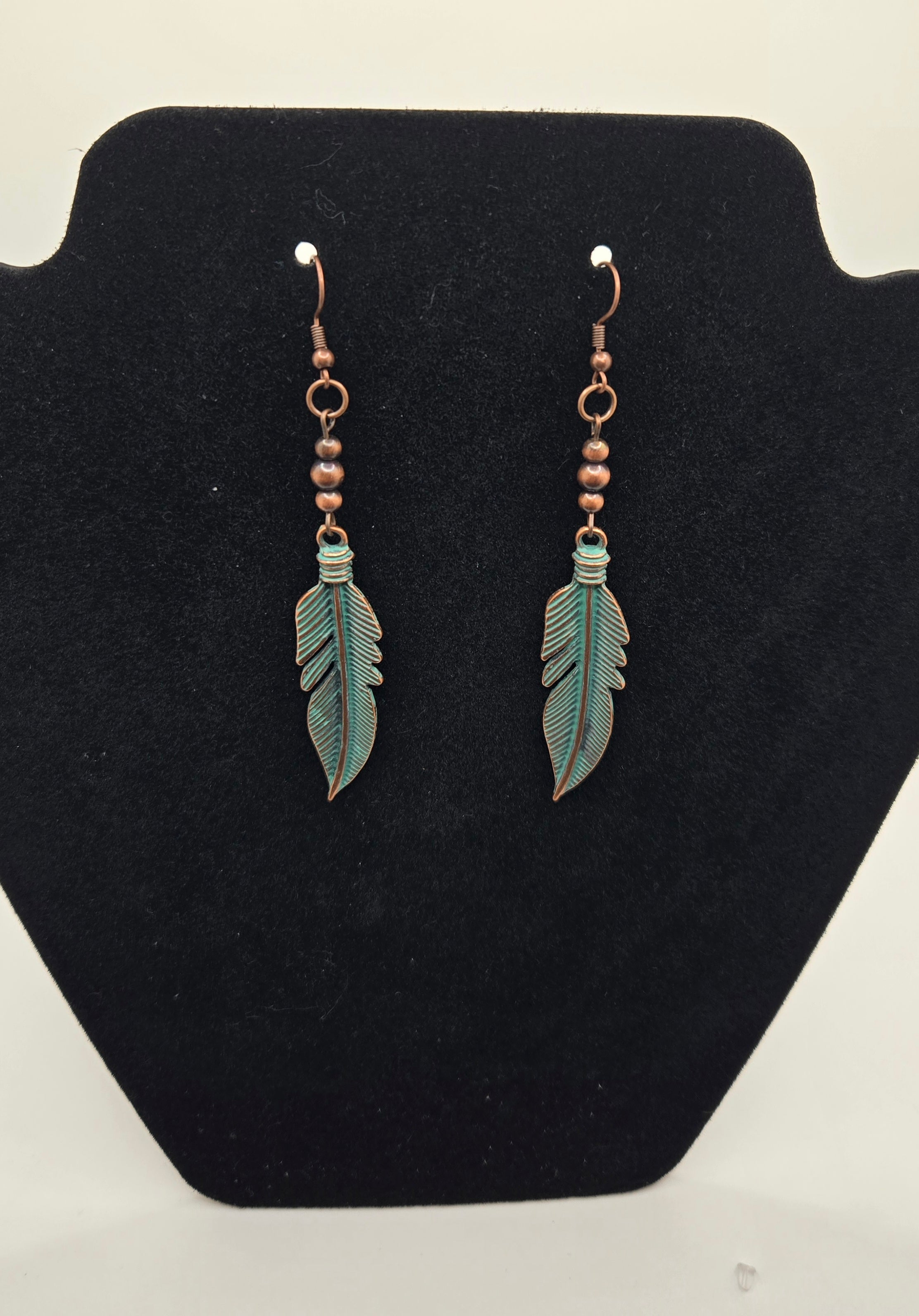 Beautiful Metal Feather Earrings