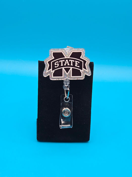 Sports Themed Football Acrylic Badge Reel