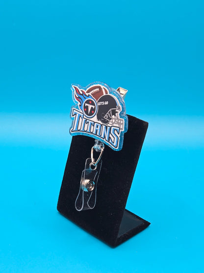 Sports Themed Football Acrylic Badge Reel