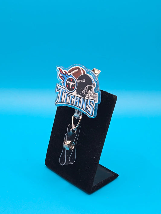 Sports Themed Football Acrylic Badge Reel