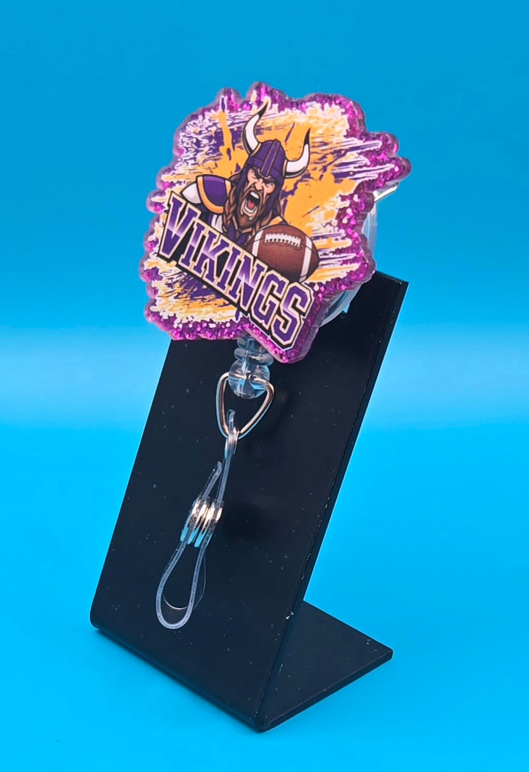 Sports Themed Football Acrylic Badge Reel