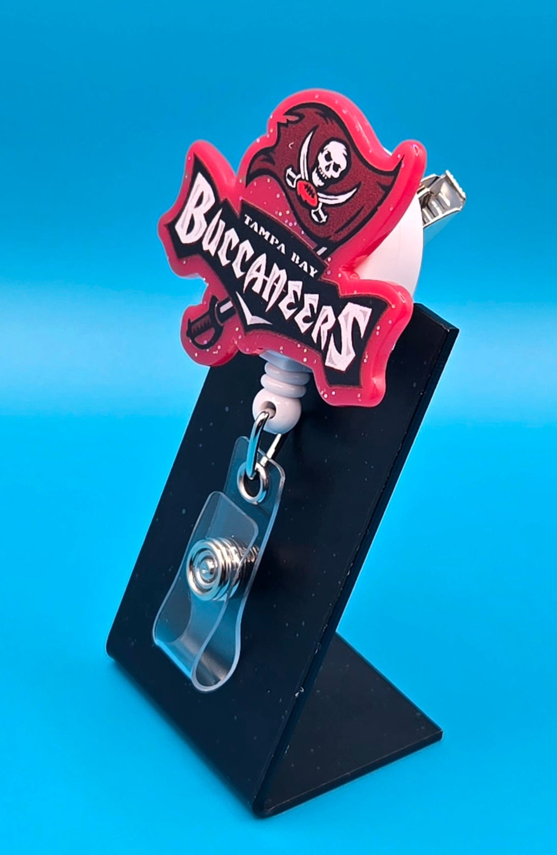 Sports Themed Football Acrylic Badge Reel