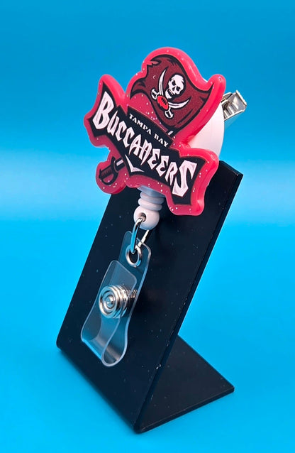 Sports Themed Football Acrylic Badge Reel