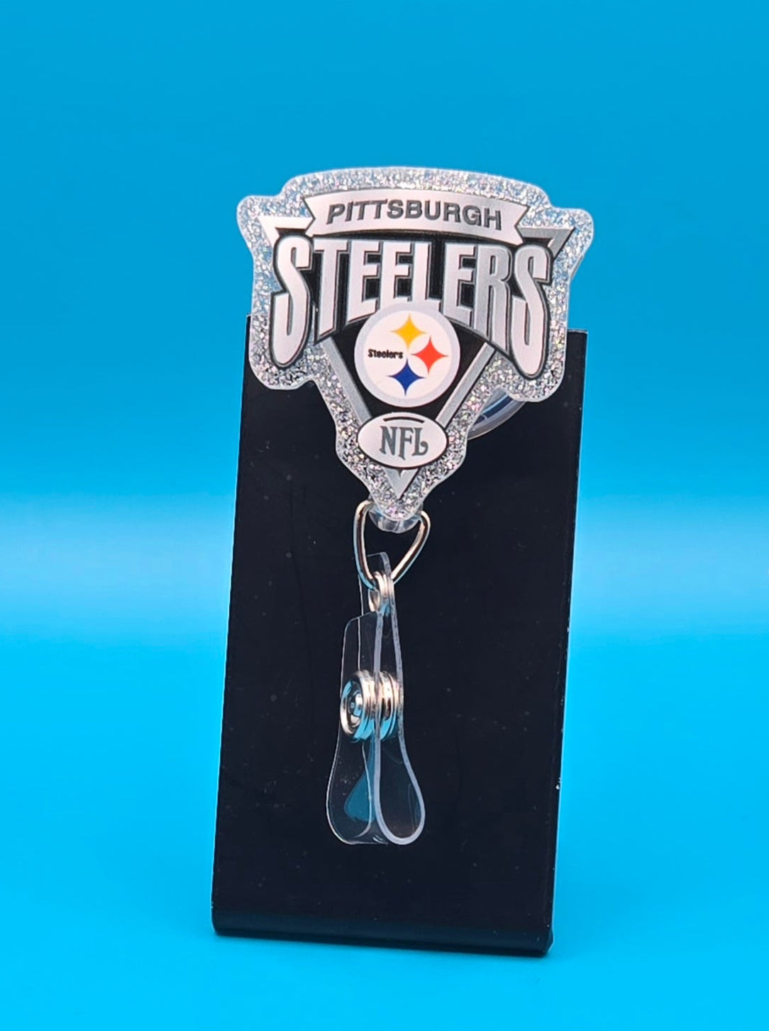 Sports Themed Football Acrylic Badge Reel
