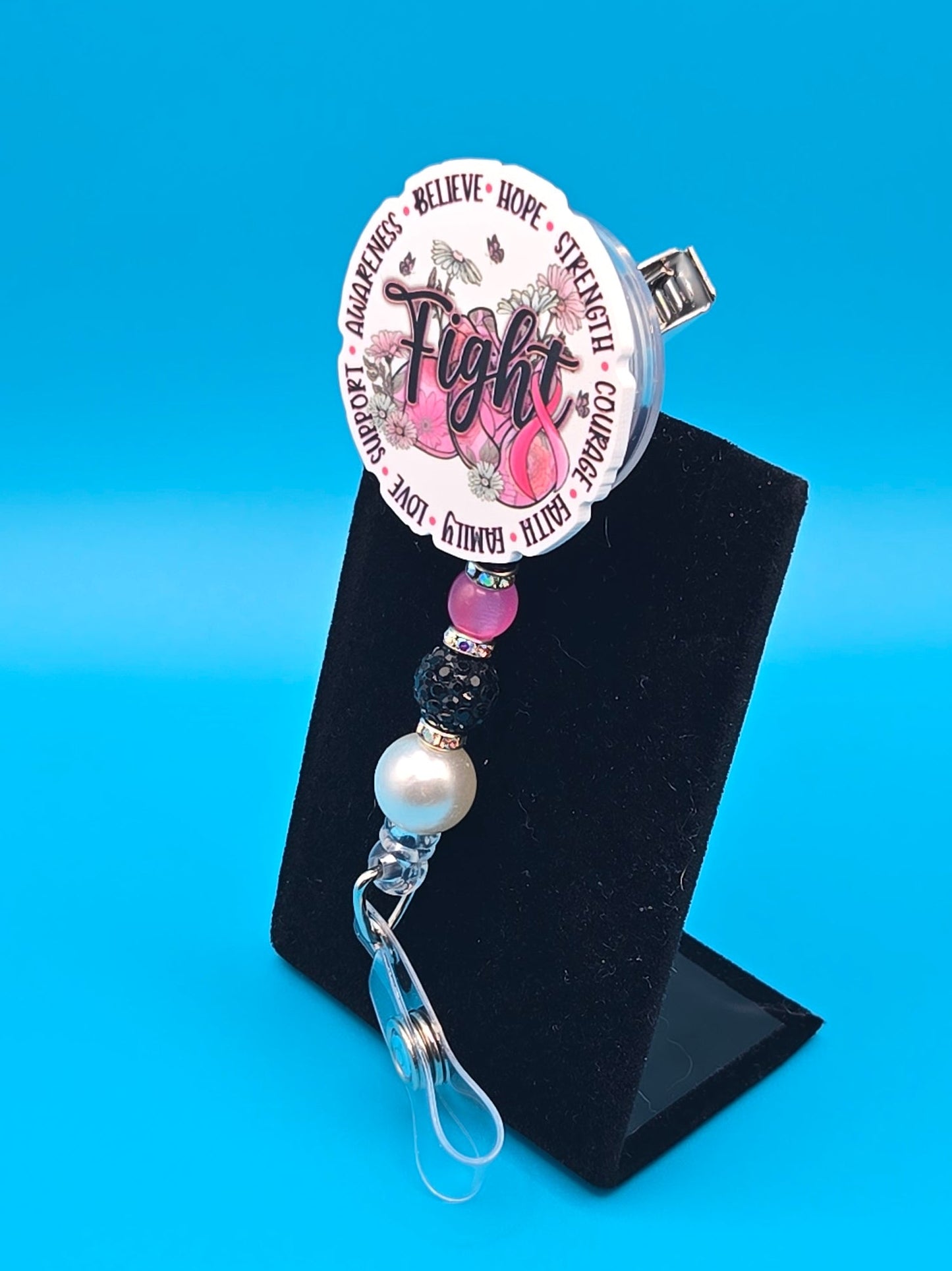 Fight Acrylic Badge Reel