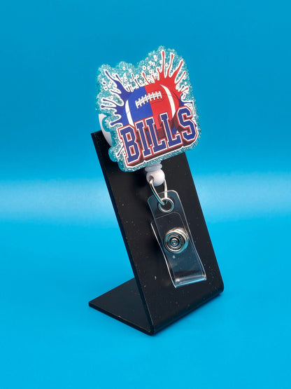 Sports Themed Football Acrylic Badge Reel