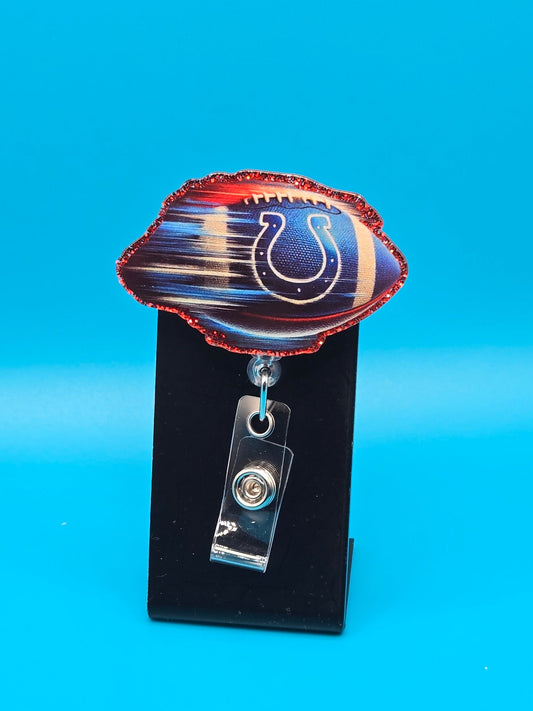 Sports Themed Football Acrylic Badge Reel